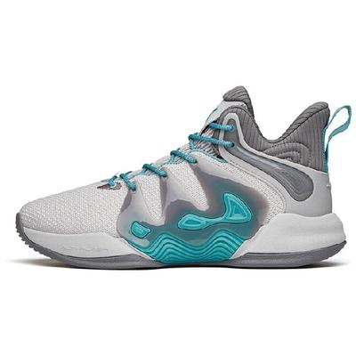 Jianshan 1 Stoßdämpfende, rutschfeste, langlebige Mid-Top-Basketballschuhe Herren-Basketballschuhe Wolkengrau 112141609-4
