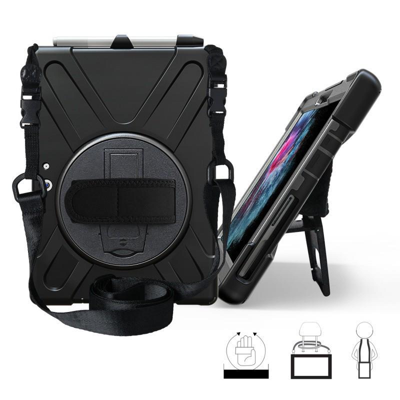 Leather Protective Case for Microsoft Surface Go 2/3, 10-Inch Tablet with Strap