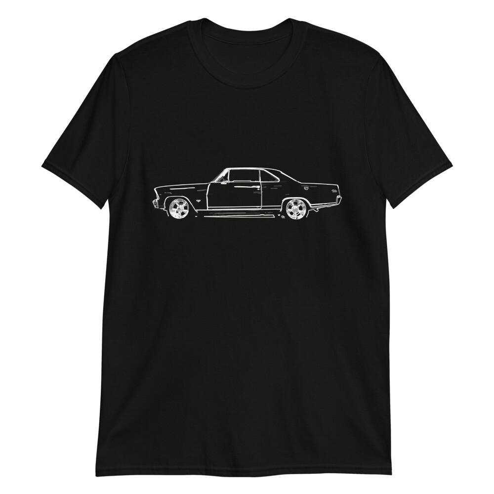1967 Chevy Nova Collector Car Outline Art Short-Sleeve Unisex T-Shirt XXXXL