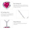 BAMOER 100% 925 Silver & Zircon Necklace New Guardian Hearts Necklace For Women Silver Jewelry