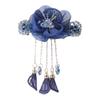 Chinese Styles Hair Pin Handmade Flower Hair Clip Long Tassels Women Hairpin for Ponytails and Various Hairstyles