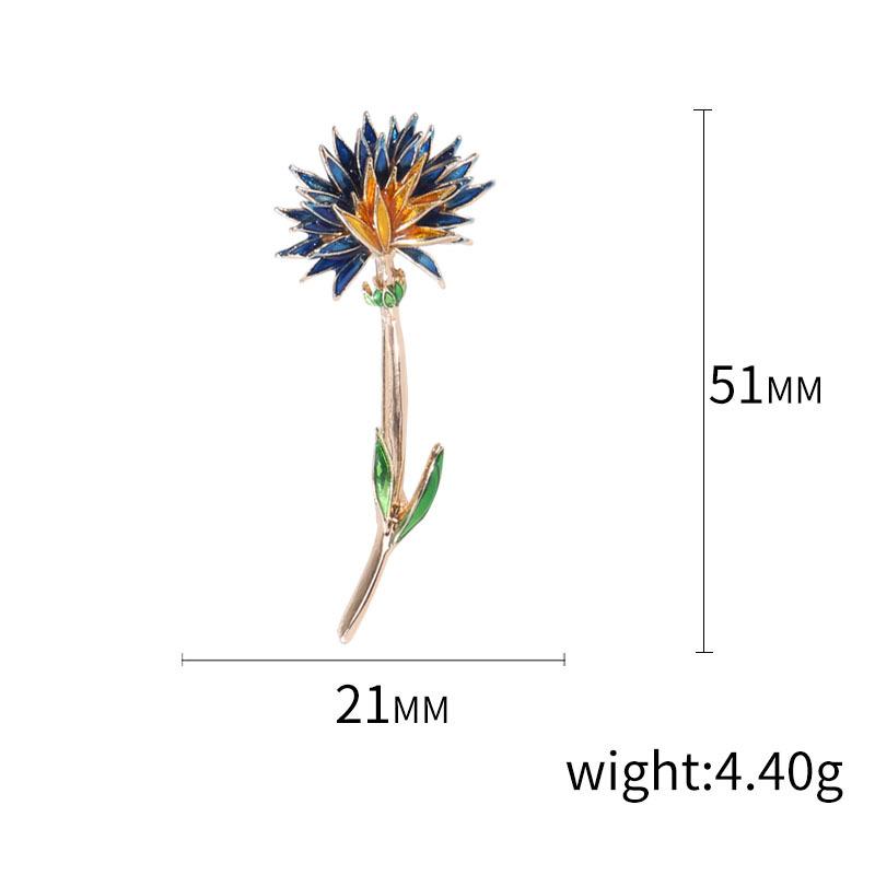 Ethnic Style Handmade Oil Ono Chrysanthemum Brooch Simple And Versatile Bouquet Pin Suit Shirt Accessories