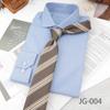Men's 8CM Korean-British Style Jacquard Silk Striped Professional Tie