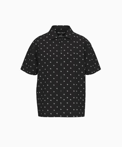 

[CK] Мужской хлопковый поплиновый топ с коротким рукавом для сна NM2694PCS [Отправка из Кореи] 100% Оригинал Black Print - S