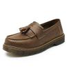 Tassel Men's Leather Low Top Martin Shoes Fashion Student Round Head Crazy Horse Leather Casual