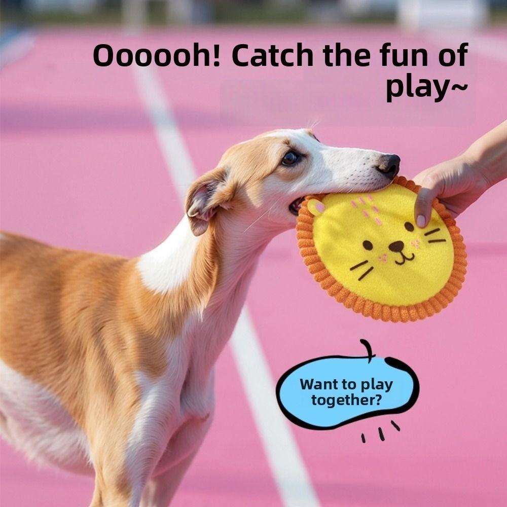 Cartoon Interactive Dog Throw Toy Soft Puppy Chew Toy Pet Accessories Pet Squeak Toy  Outdoor Sport