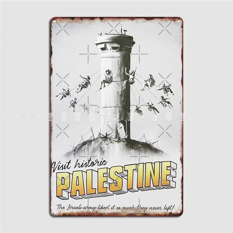 

Visit Historic Palestine The Walled Off Hotel Metal Plaque Poster Pub Cinema Create Plaques Tin Sign Poster 20x30cm