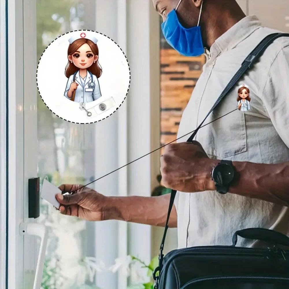 2 Nurse Scroll Holders. Extendable ID Clips for RNs, LPNs & Medical Assistants.