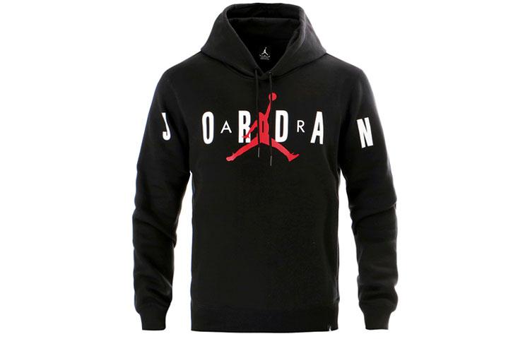 Мужские толстовки Jordan Jumpman Черные с капюшоном Умеренные Обычный крой 834372-010 S