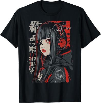 Japanische Streetwear Cyberpunk Y2K Techwear Retro Manga Anime T-Shirt