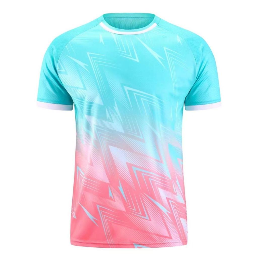 Summer New Table Tennis and Badminton Training Camp Sports 3D Printed Short Sleeved T-shirt Quick Drying
