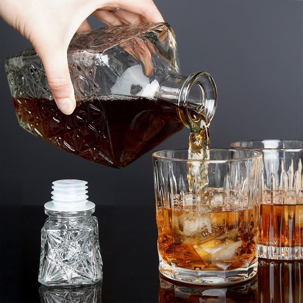 Karafka Szklana Butelka Z Korkiem Na Whisky Brandy Alkohol Prezent 830 Ml