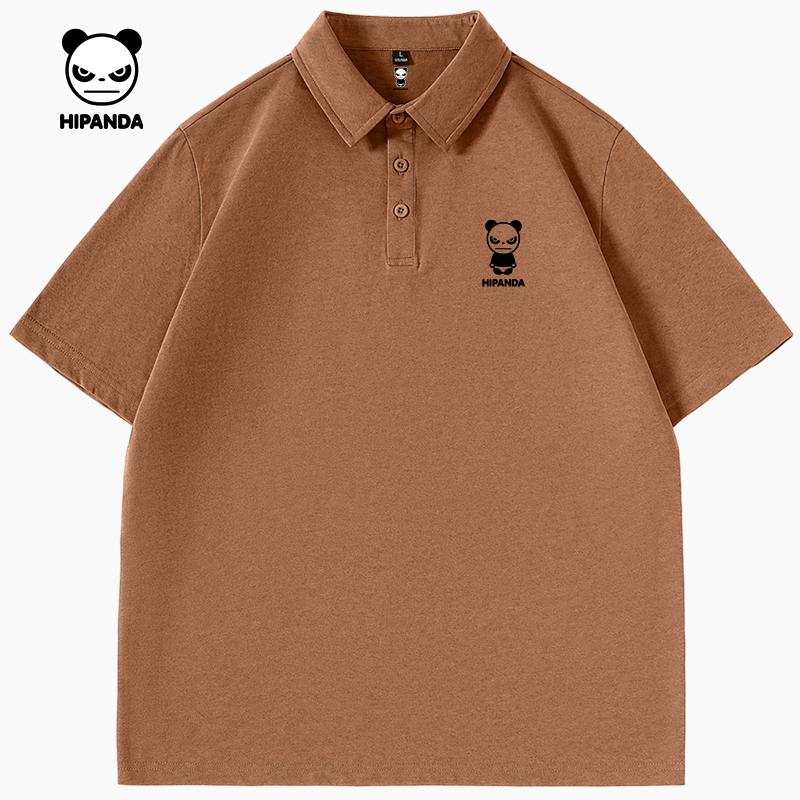 Hello Hipanda Panda Casual Simple UV Resistant Solid Color Lapel Short-Sleeved Polo