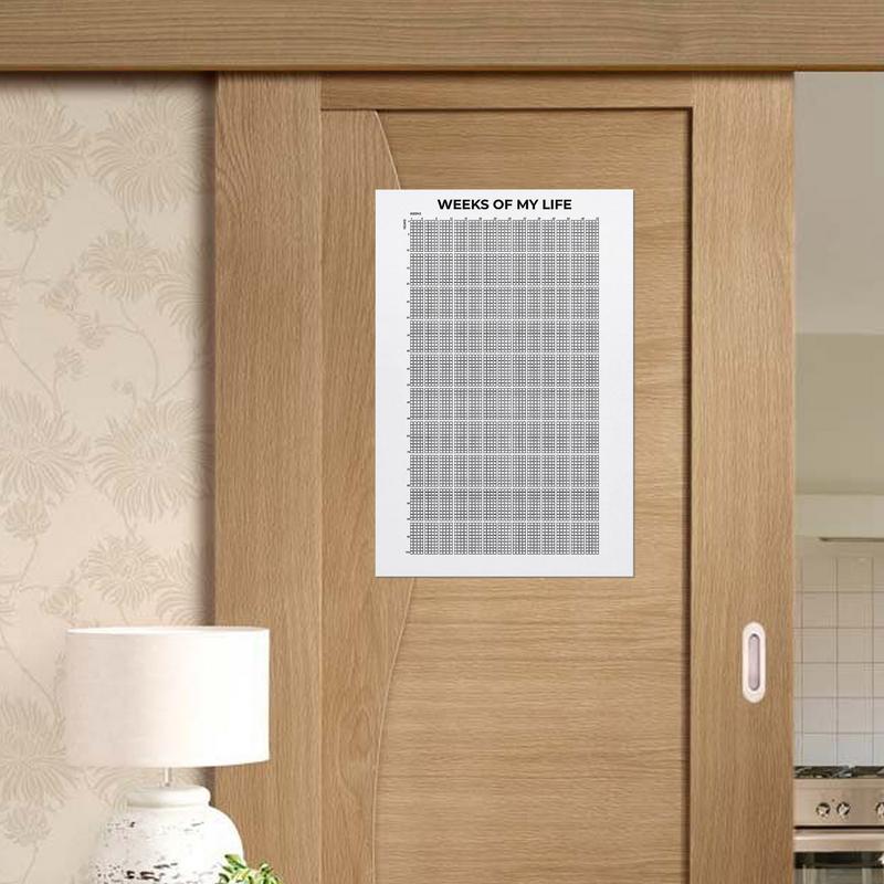 4000 Inspirational Life Decoration Wall Weeks Calendar Classic Motivational Quotes Life In Weeks Poster For Bedroom Kitchen