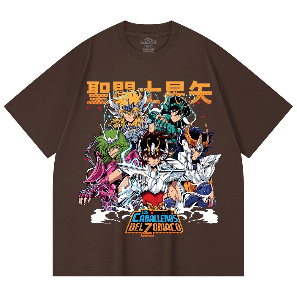 T-shirt Unisex in Cotone Pesante 230 g/m² 100% Cotone con Stampa Saint Seiya V1