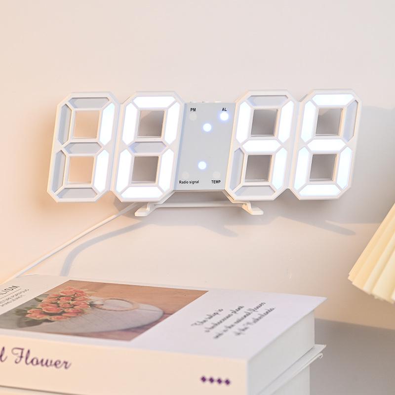3D Stereo LED Digital Wall Clock with German & Japanese Radio Calibration