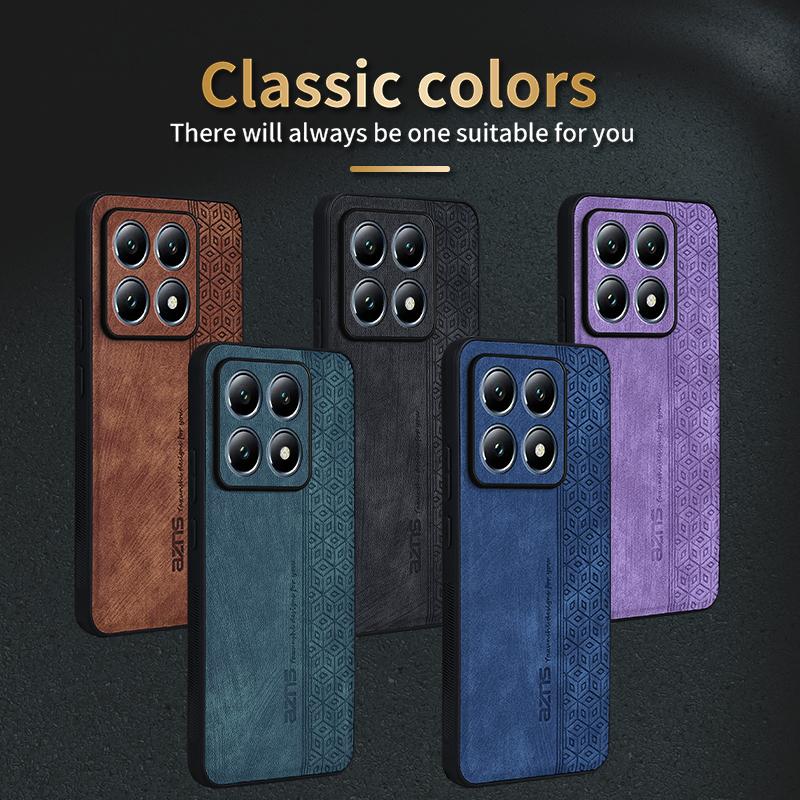 For Xiaomi 14T 5G Back Cover Skin Feel Shockproof Leather Phone Case Bumper For Xiaomi 14T Coque Capa