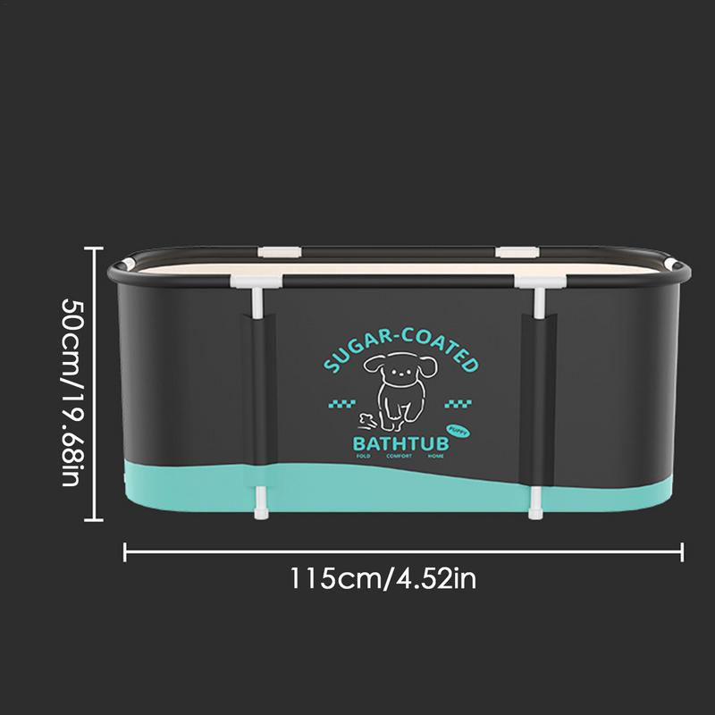 Portable Bathtub Hot Cold Bath Tub 45.3x23.6x19.7 Inch Foldable Bathtub Hot Bathtub Ice Bath Tub Separate Family Bathroom