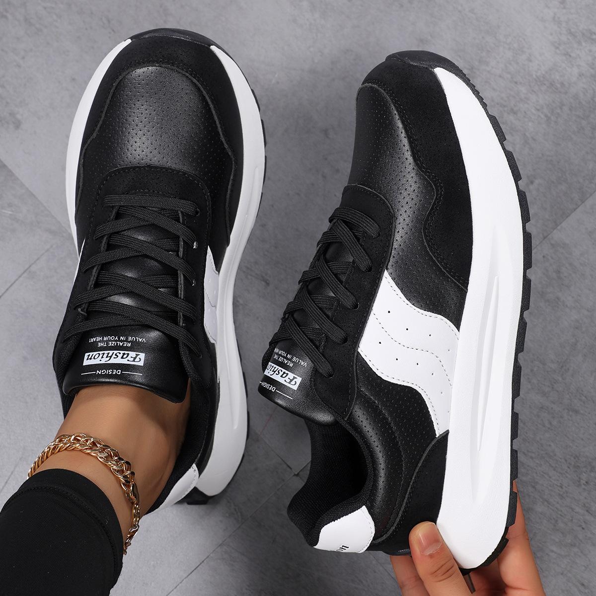 Большой размер нескользящие туфли Forrest Gump новые на платформе папины кроссовки повседневные спортивные туфли 36