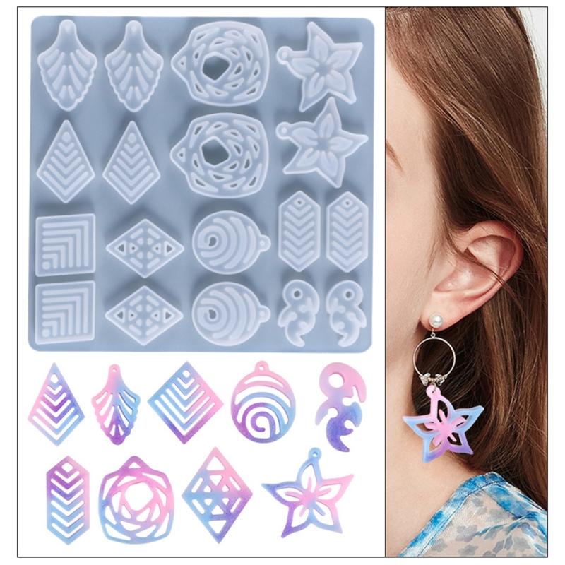 Leaves-shaped Earring Combination Earring Mold Epoxy Resin Jewelry Mold Resin Casting Pendant Mold Suitable