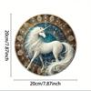 Placca Metallica Vintage Cavallo e Fiori, Decorazione da Parete Stampata 2D per Soggiorno Ufficio