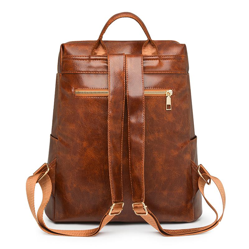 PU Rucksack Retro Großer Fassungsvermögen Rucksack Damen Reisetasche