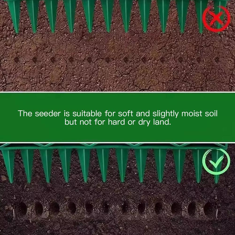 12 Hole Seed Spacer Seeder Tool Garden Planting Template Dibber Soil Digger Manual Seed Spreader Puncher for Vegetable Flower Bed Lawn Gardening
