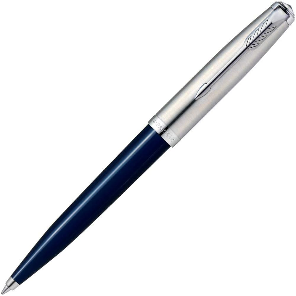 PARKER Parker Ballpoint Pen 51 Midnight Blue CT Medium, Permanent Imported in Gift Box 2123505Z