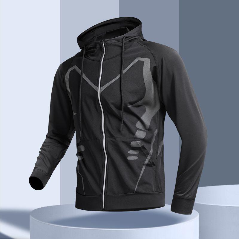 Trendige Langarm-Sportjacke 2025: Laufen, Fitness, Windjacke für Frühling/Herbst, Radfahren, Training, Bergsteigen Oberbekleidung.