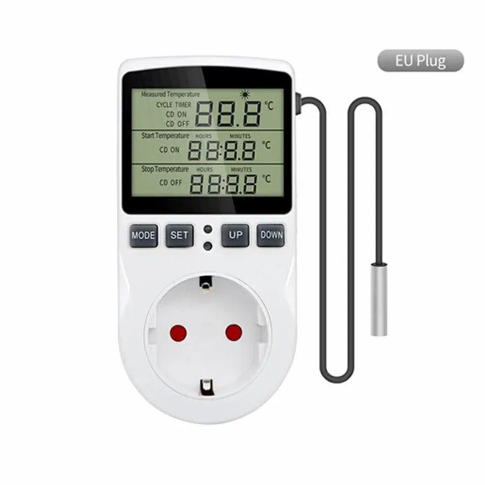 

Digital Temperature Controller Thermostat With Timer Switch Heating Cooling For Refrigerator Aquaculture AC 110V~230V