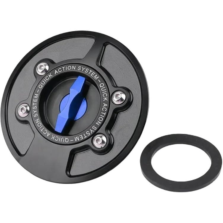 2024 New Tank Fuel Cap Compatible For BMW S1000RR M1000RR 2019-2024 2023 2022 CNC Aluminum Motorcycle Fuel Filler Cover Gas Tank Cap Moto(S-Black) I-Blue