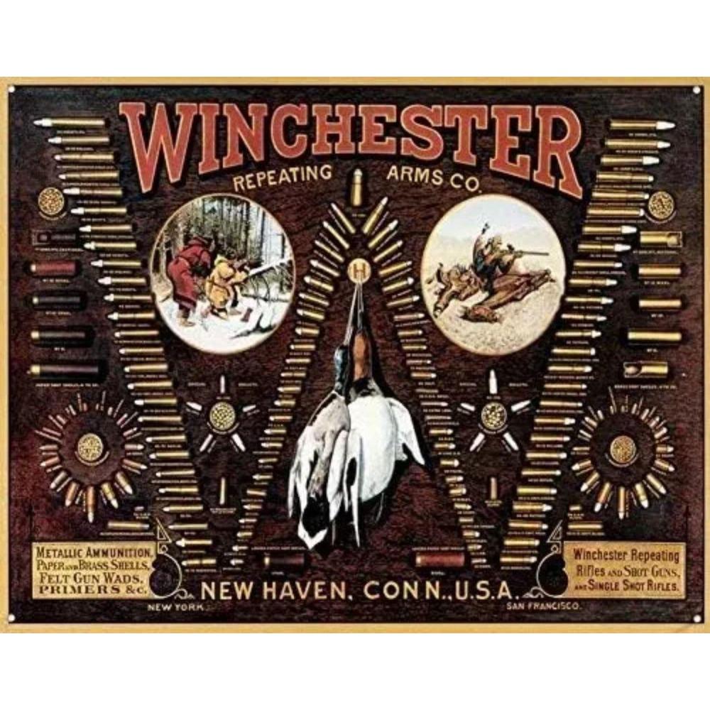 

Tin Sign Winchester Arms Bullet Board 20x30 cm Metal Wall Decor Retro Vintage Garage Bar Pub