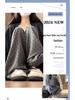 BF Lazy Style Gray High-Waist Wide-Leg Heart Pants for Women Summer 2025 - Casual Sports Floor-Length Straight-Leg Design