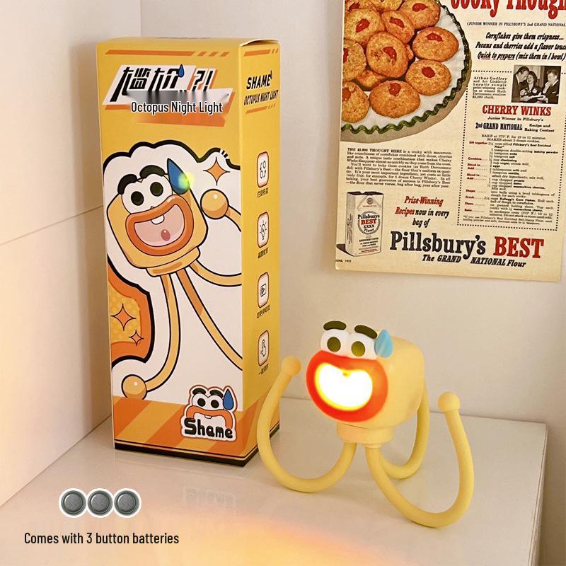 

Octopus Night Light: Mini DIY Desk Lamp & Creative Gift for Girls