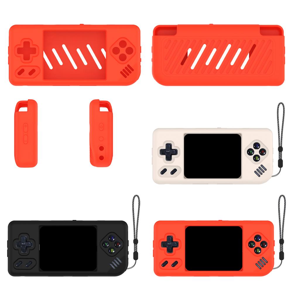 Silicone Protective Case Cover for ANBERNIC RG28XX 283inch Handheld Game Console Drop Proof Anti Scratch Soft Skin with Lanyard