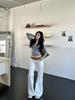 Original Popchee Super White Cow Low-Waist Wide-Leg Stretch Jeans - Comfort Fit, Slimming & Figure-Flattering