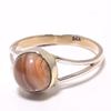 Natürlicher Honig-Rhodochrosit Edelstein 925 Massiv Sterlingsilber Ring Gr. 7.5 F3F24