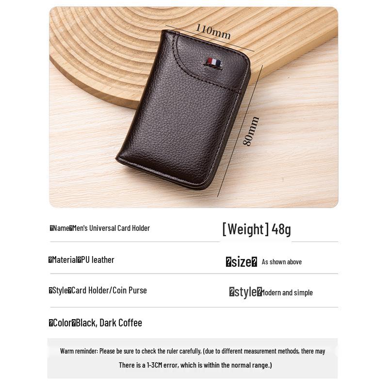2025 Minimalist PU Card Holder and Coin Purse – Cute, Small, Unisex Design
