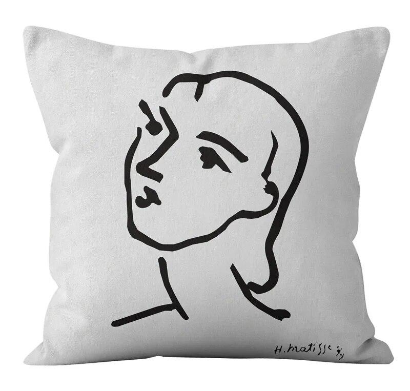 45x45cm Nordic Modern Minimalism Abstract Geometric Lines Pillowcase Sofa Chair Office Seat Car Cushion Cover Home Decor