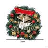 Artificial Christmas Wreath Front Door 30cm Housewarming Holiday Garland Decoration for