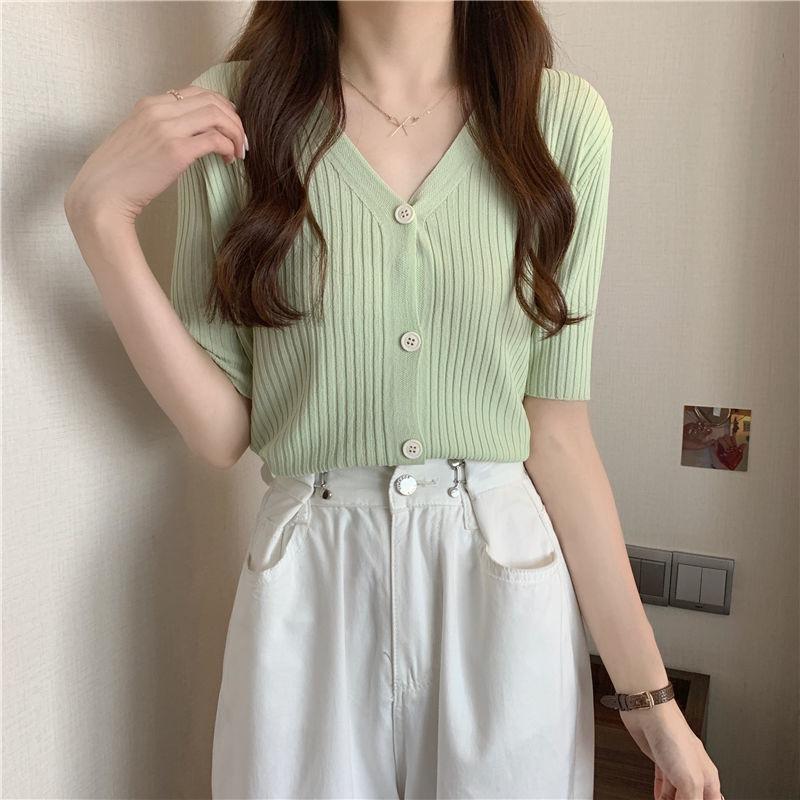 

Loose knitted cardigan women s summer short top casual versatile sunscreen pure desire wind short sleeve thin women XXL