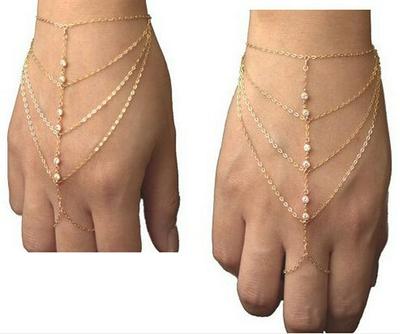 Multi-Layer Pearl Tassel Chain Bracelet: European and American Fashion Jewelry