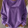 Maglietta a maniche lunghe casual da donna in velluto