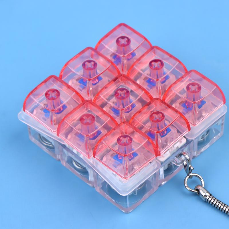Fully Transparent Cap Silent Axis Decompression Button Decompression Tester Keyboard Silent Keychain