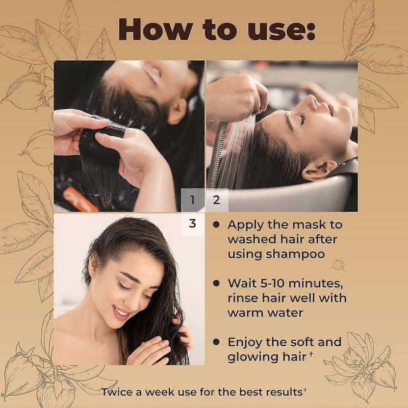 Purple Hair Mask, Maca Purple Hair Mask Deep Repair Collagen Conditioner for Dry, Damaged Hair, Nourishing and Hydrating Hair Mask with Argan Oil for