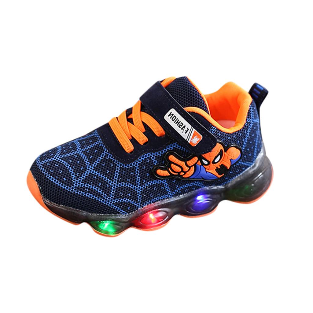 Zapatillas de Spiderman con luz de LED comprar a buen precio — entrega  gratuita, reseñas reales con fotos — Joom