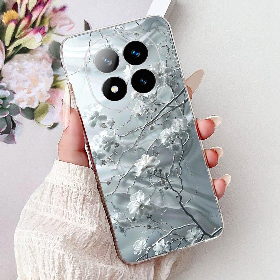 For Xiaomi Redmi Note 14 Pro+ Elegant Floral Butterfly Phone Case For Redmi Note14 Pro Plus 5G Soft Silicone TPU Cases
