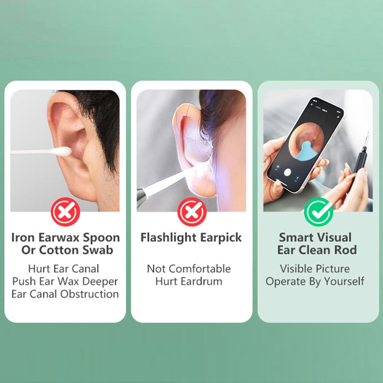 Визуальный USB-перезаряжаемый очиститель для ушей — фото 4