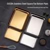 OEING 304 Stainless Steel Flat Rectangular Serving Tray
