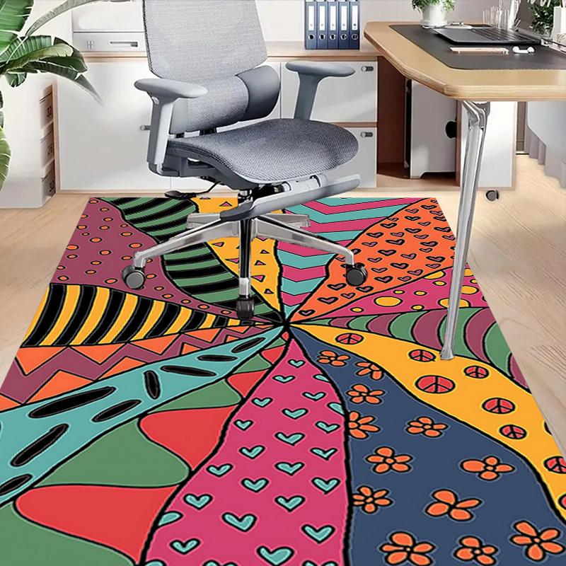 1PC Pattern Shapes Extra Large Non Slip Floor Carpet, Office, Family, Bedroom Large Area Rug Indoor Rugs, Vibrant Colors